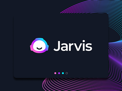 Jarvis | Final Logo ai artificial intelligence branding content digital identity branding logo design logo design branding marketing pattern robot saas tech wave writing