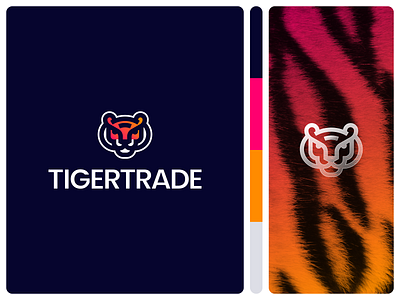 TigerTrade | Logo design 2 branding branding and identity design head design identity identity branding illustration logo logo design logo design branding logotype money tiger tiger head tiger logo trade wild