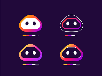 Otto | Squad of robots branding branding and identity design gradient head logo identity identity branding illustration logo logo design logo design branding logotype robot robot logo