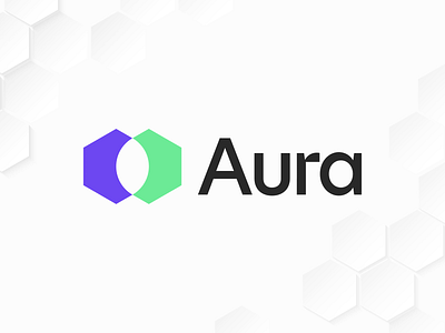 Aura | Unused logo blockchain branding branding and identity design eco hexagon identity identity branding logo design logo design branding logotype