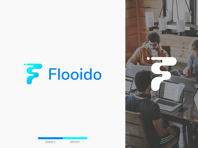 Flooido 2d agency brand digtal f f letter flat fluid for sale logo logo design logo digital logotype type unused