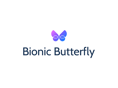 Bionic Butterfly Logo Design #2.2 2d bionic future brand brand identity design design gradient color illustration logo logo a day logo design logo symbol icon logotype nature butterfly insect unused