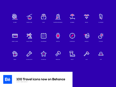 Travel icons / Behance