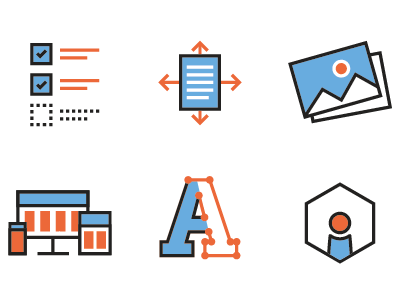 New Icons for our Portfolio graphic design icon set icons illustrator line icon simple ui webdesign