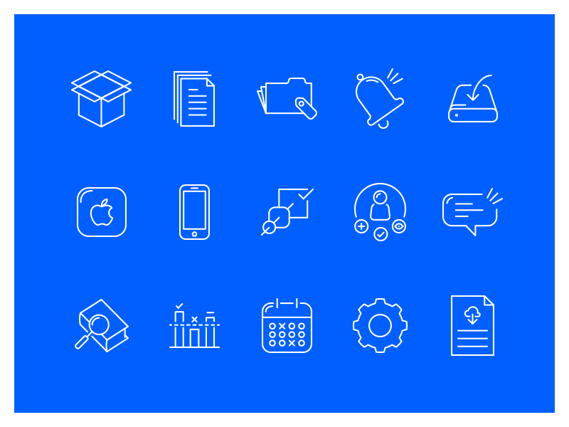 blue iconset by Marius Jurtz on Dribbble