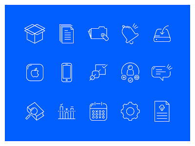 blue iconset blue icons iconset job line icons