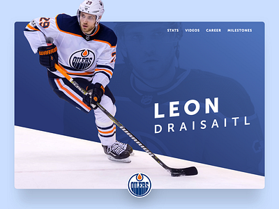 Leon hockey landing page sketch sport web design