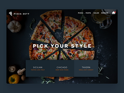 Pizza 🍕 challenge dark design pizza quick sketch ui web design webdesign