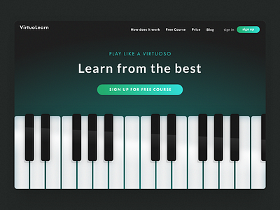 Piano challenge design piano sketch ui uidesign uiinspiration web design webdesign