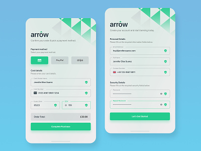 Arrow - Signup & App Icon 005 branding clean creditcard daily daily ui design minimal minimal design photoshop signup signup page signupform ui ui ux uidesign uiux uiuxdesign user interface vector