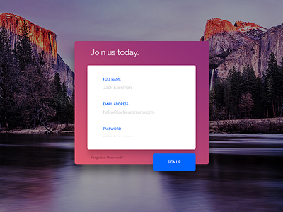Daily UI 001 - Sign Up Form (Fixed Negitive Space)