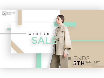 Advertisement Poster - Winter Sale advertisement branding clean flat johnstons line minimal poster promotional sale winter