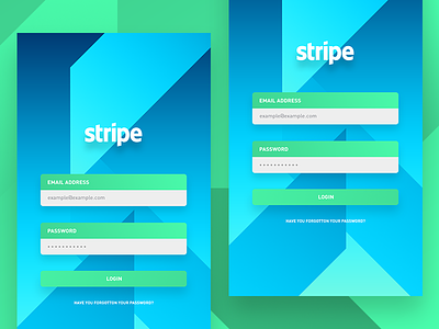 Stripe Login Interface Design (2018) clean design login minimal simple stripe user interface