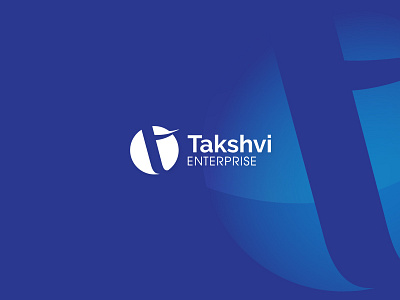 Takshvi Enterprise accounting blue branding firm flat identity logo logo design software startup t
