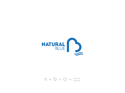 Natural Blue Logo blue branding concept design hire logo natural strategic logo design water