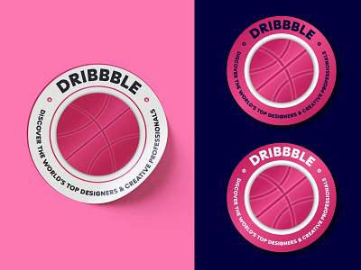 Dribbble Sticker Design Concept