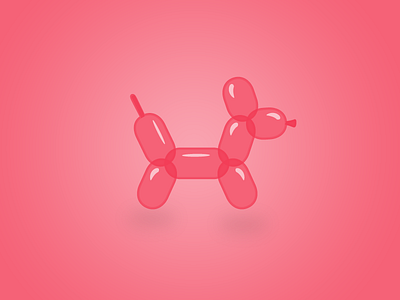 Balloon Animal animal balloon design dog illustrator logo logopond pink
