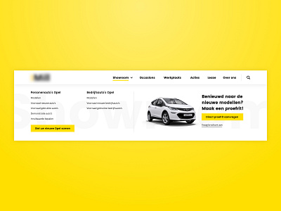 Cardealer Menu car cars chervrolet dealer dealership dropdown menu opel showroom ui ux website