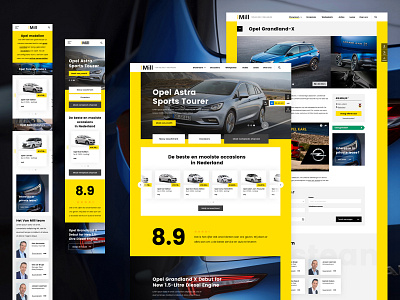 Car Dealership black car cars chevrolet dealership design grandland opel ui ux web website yellow
