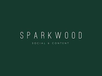 Sparkwood Social + Content — Minimal Logo Concept brand identity branding concept design logo