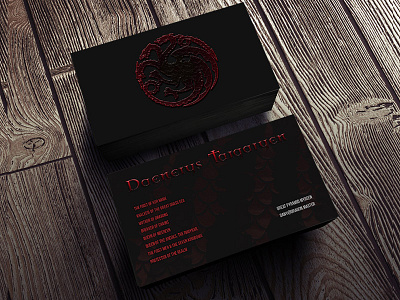 Daenerys Business Card daenerys fakebusinesscards got khaleesi