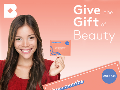 Birchbox Gift Card Ads ads birchbox branding cosmetic design graphic design typography