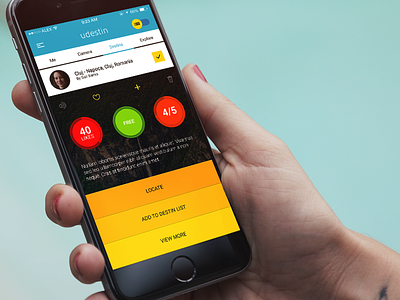 Menu Overlay for Video App app colorful design designli flat ios ios7 iphone mobile