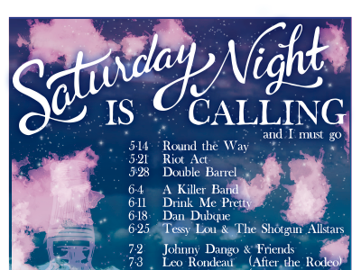 Saturday Night is calling music poster