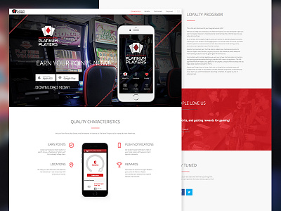 Platinum Players Website app clean mobile web web design web development website