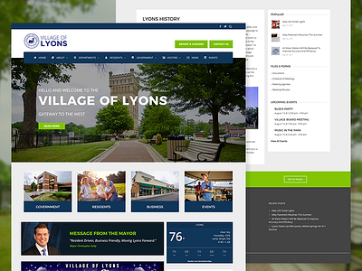 Village Of Lyons Website blog css3 html web web design web development website wordpress