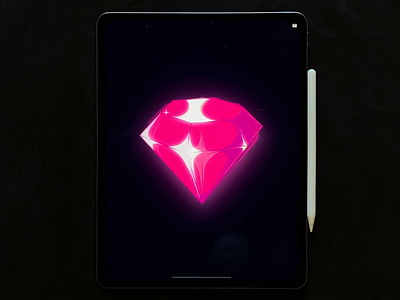 Diamond 💎 3d animation animator design diamond draw drawing game gem gif icon illustration illustrator ipad logo motion procreate rotation video web