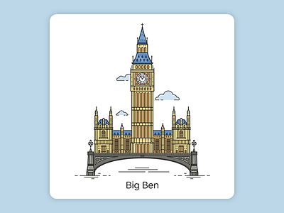 Big Ben big ben building city london postcard svg tower vector