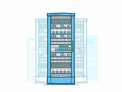 Scalable Server computer database db hardware host hosting illustrator machine provider server vector