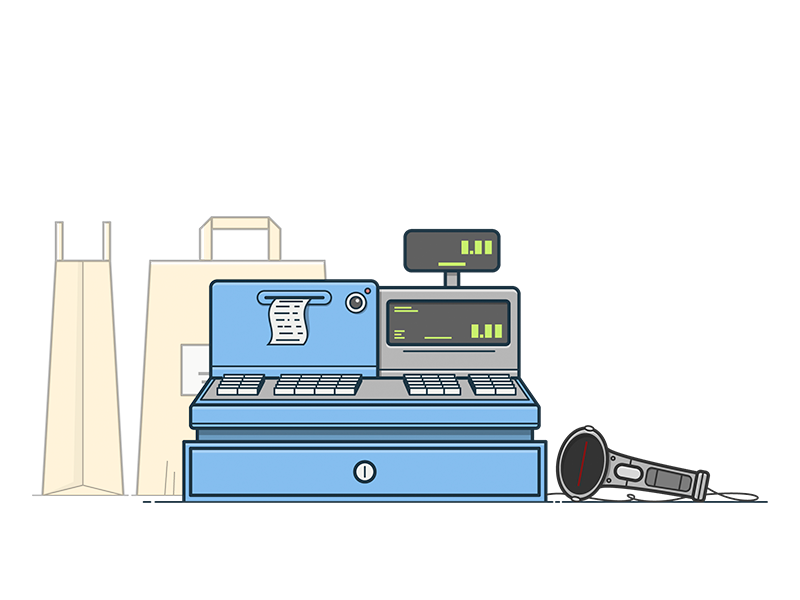 Cash Register buy cash cashbox check machine purchase register shop till vector