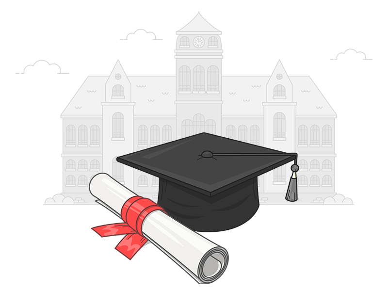 Mortarboard university student mortarboard learning illustration icon graduation grad education college cap