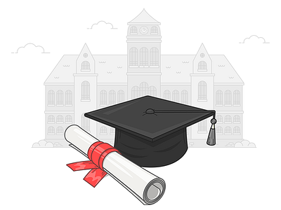 Mortarboard cap college education grad graduation icon illustration learning mortarboard student university