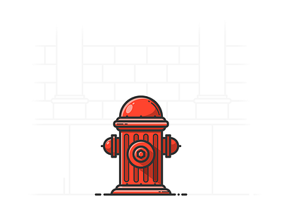 Hydrant fireplug hydrant icon illustration illustrator lineart object street vector