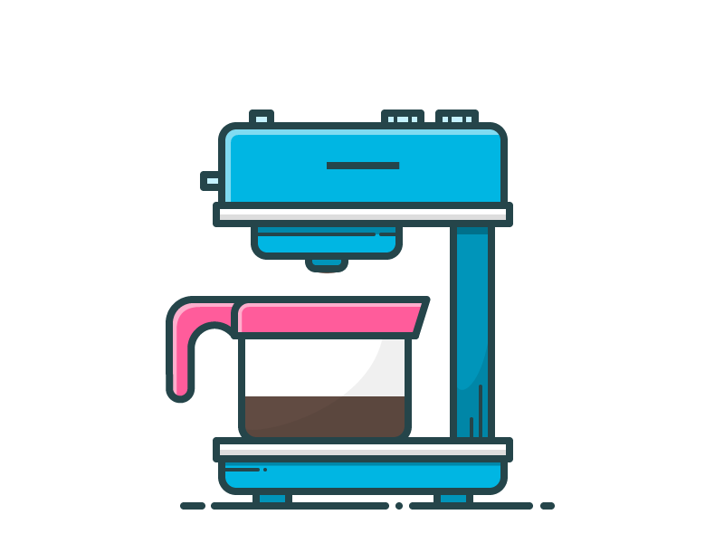 Creative Fuel animation coffee coffee machine cup drink drop fuel icon illustration illustrator pot