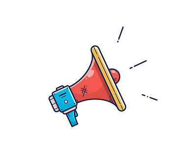 Megaphone Icon event icon illustration illustrator loadspeaker megaphone notification reproducer speaker vector