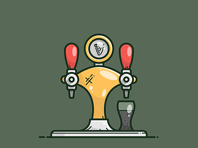 Beer Tap beer guinness icon illustration illustrator tap vector