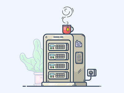 Old Server computer database db hardware host hosting icon illustration machine provider server vector