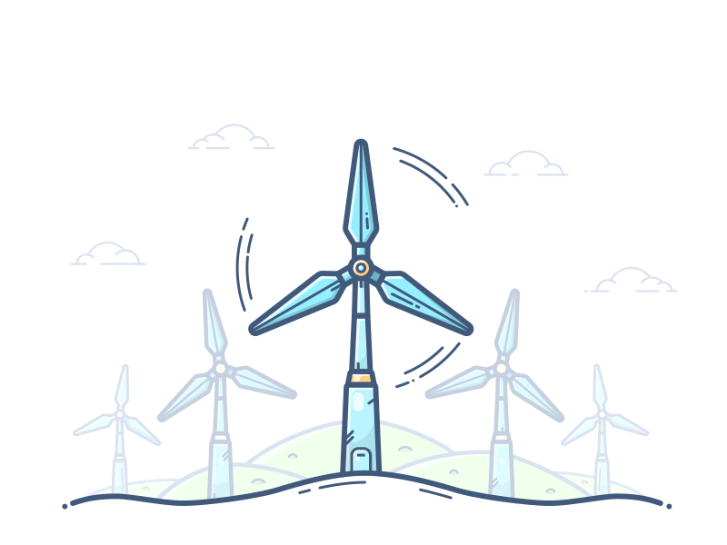Wind Turbine electricity energy environment generator icon illustration power sustainable tesla turbine vector wind