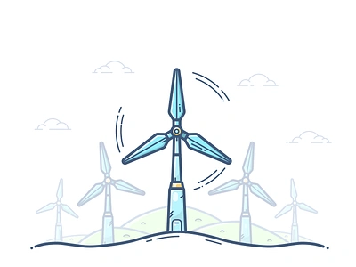 Wind Turbine electricity energy environment generator icon illustration power sustainable tesla turbine vector wind