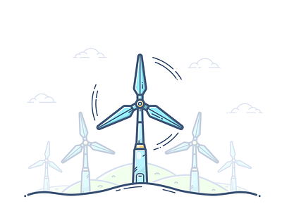 Wind Turbine electricity energy environment generator icon illustration power sustainable tesla turbine vector wind