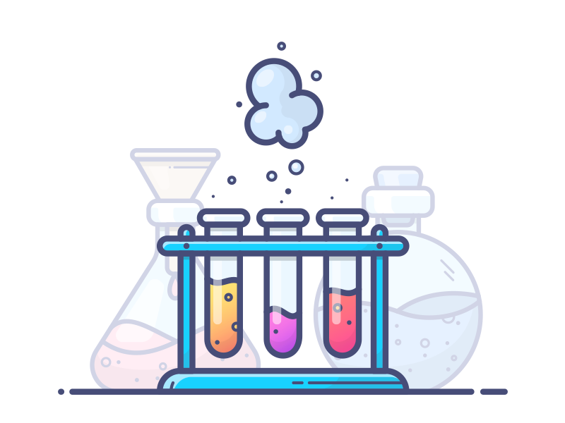 Chemistry bottle chemicals chemistry flask gradient icon illustration outlane potion tube vector