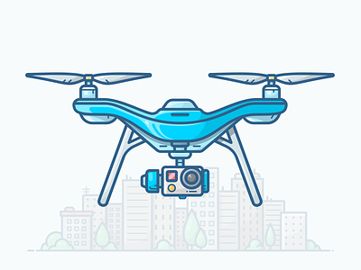 Drone camera city dji drone go pro gopro icon illustration phantom photo picture vector