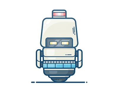 M-O Robot character icon illustration m o machine mo robot vector wall e walle