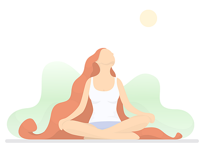 Good vibes character flat girl google hero icon illustration mood nature summer woman