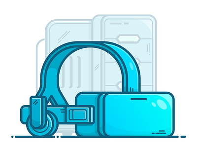 Oculus computer game headset icon illustration oculus pc reality vector virtual vr