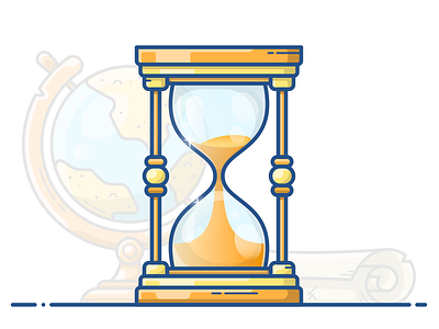 Hourglass clock hourglass icon illustration object outline sand sands time vector watch